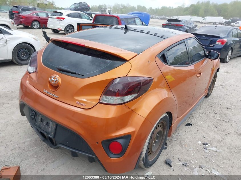 2014 Hyundai Veloster Turbo VIN: KMHTC6AE5EU209330 Lot: 12003380