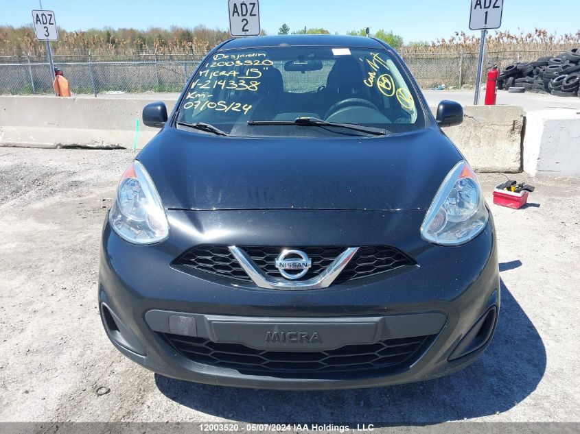 2015 Nissan Micra VIN: 3N1CK3CP9FL214338 Lot: 12003520