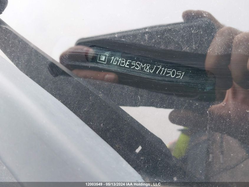 2018 Chevrolet Cruze VIN: 1G1BE5SM8J7115051 Lot: 12003549