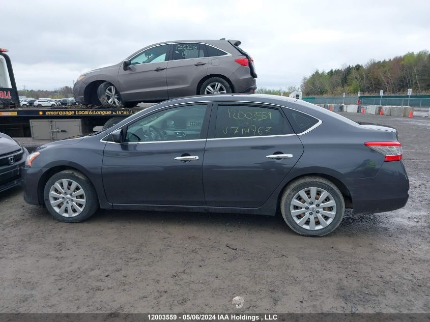 2013 Nissan Sentra S/Sv/Sr/Sl VIN: 3N1AB7AP0DL714967 Lot: 12003559