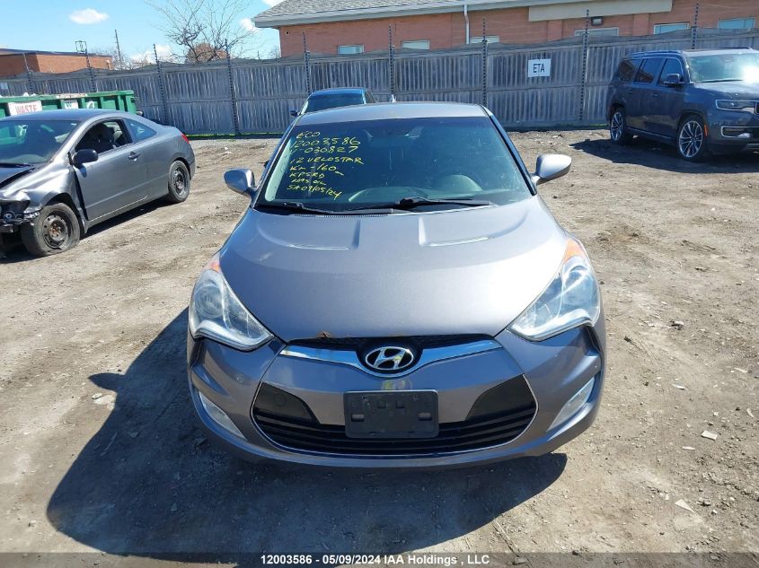 2012 Hyundai Veloster VIN: KMHTC6AD0CU030827 Lot: 12003586