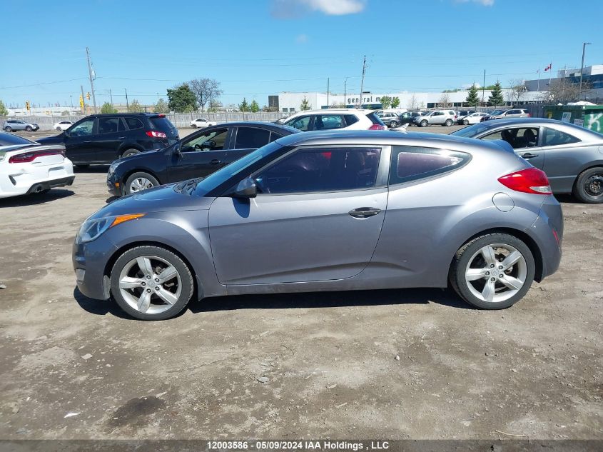 2012 Hyundai Veloster VIN: KMHTC6AD0CU030827 Lot: 12003586