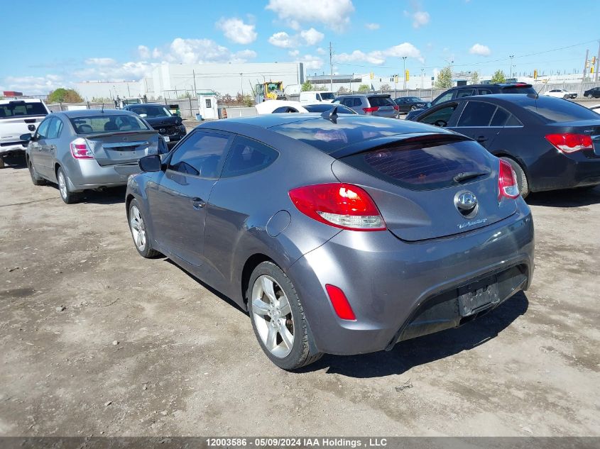 2012 Hyundai Veloster VIN: KMHTC6AD0CU030827 Lot: 12003586