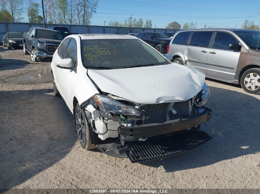 2017 Toyota Corolla Le VIN: 2T1BURHE9HC922043 Lot: 12003597