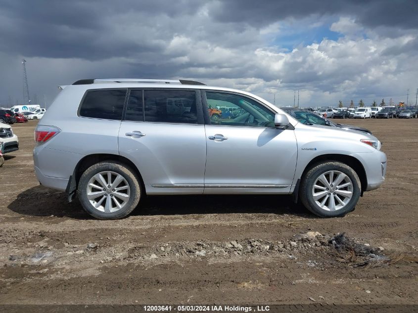 2012 Toyota Highlander Hybrid Limited VIN: JTEDC3EH6C2005829 Lot: 12003641