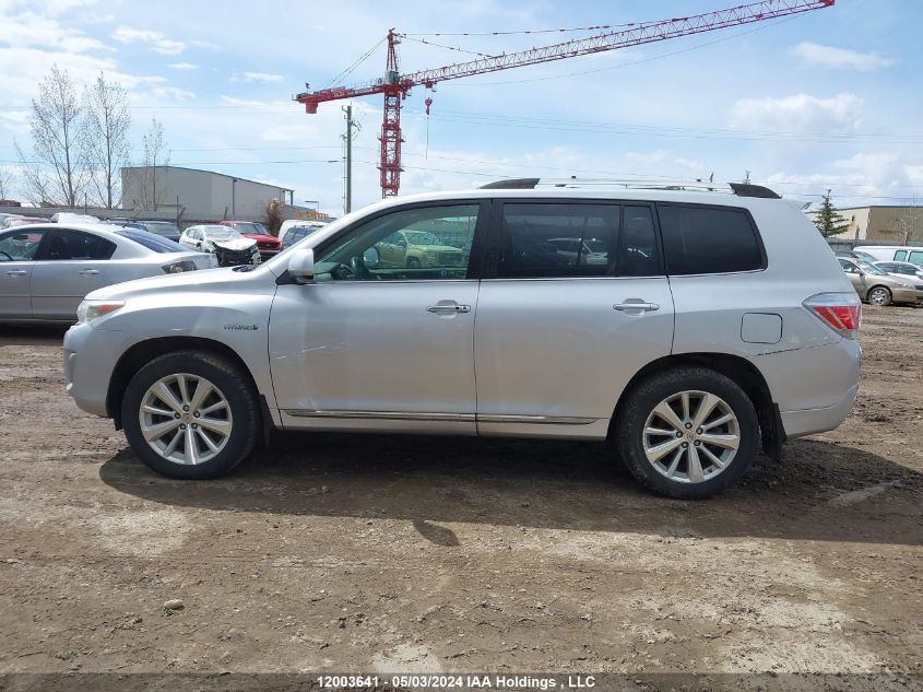 2012 Toyota Highlander Hybrid Limited VIN: JTEDC3EH6C2005829 Lot: 12003641