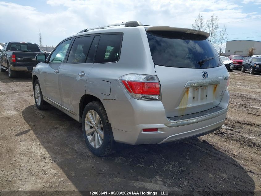 2012 Toyota Highlander Hybrid Limited VIN: JTEDC3EH6C2005829 Lot: 12003641