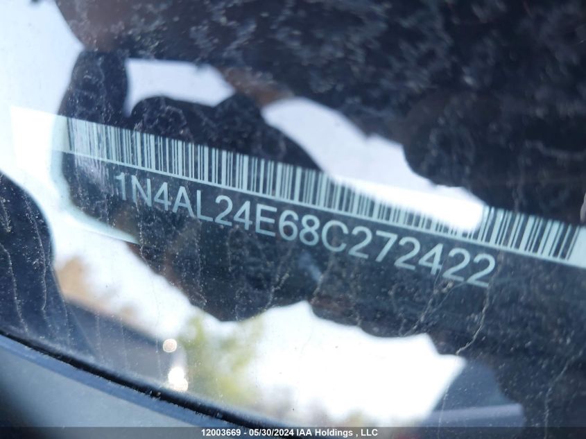2008 Nissan Altima VIN: 1N4AL24E68C272422 Lot: 12003669