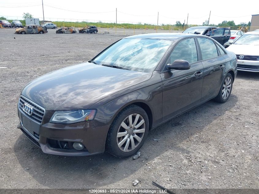 2012 Audi A4 VIN: WAUBFCFL8CA118075 Lot: 12003693