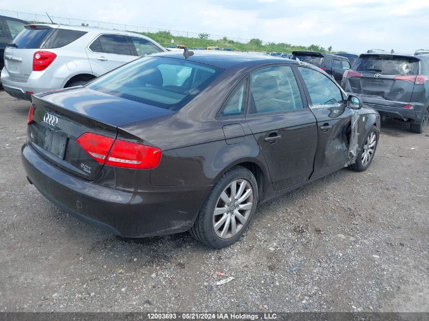 2012 Audi A4 VIN: WAUBFCFL8CA118075 Lot: 12003693