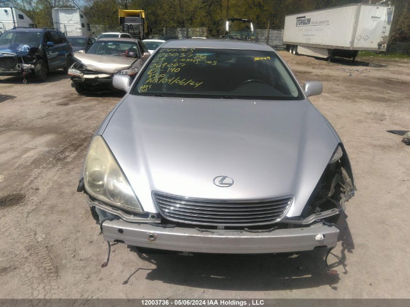 2005 Lexus Es 330 VIN: JTHBA30G555069067 Lot: 12003736