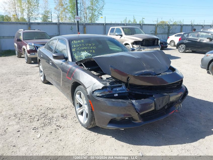 2016 Dodge Charger Sxt VIN: 2C3CDXHG3GH113172 Lot: 12003747