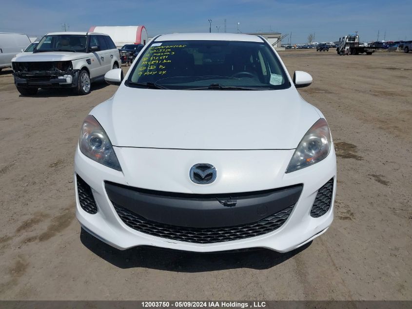 2012 Mazda Mazda3 VIN: JM1BL1KF6C1512691 Lot: 12003750