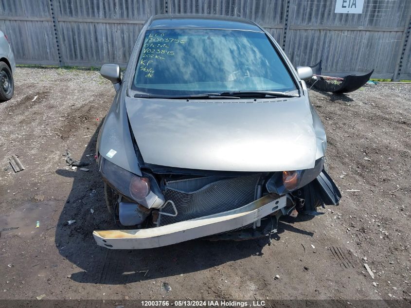 2007 Honda Civic Sdn VIN: 2HGFA16537H023845 Lot: 12003756