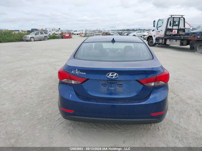 2016 Hyundai Elantra Gl VIN: 5NPDH4AE6GH767053 Lot: 12003883