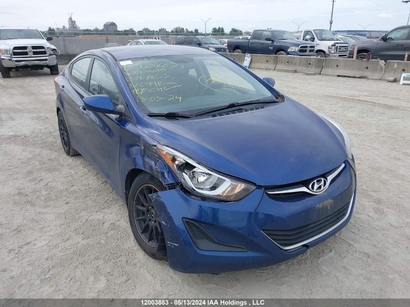 2016 Hyundai Elantra Gl VIN: 5NPDH4AE6GH767053 Lot: 12003883