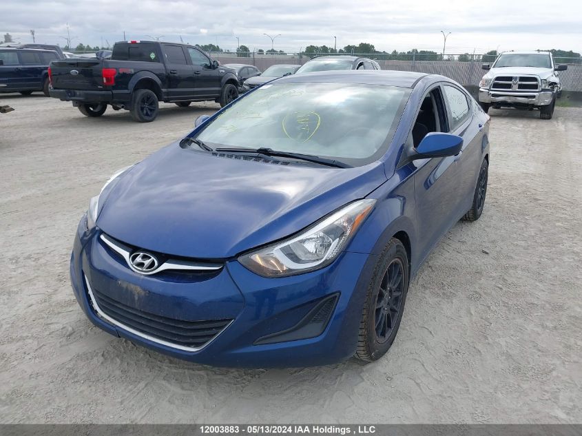 2016 Hyundai Elantra Gl VIN: 5NPDH4AE6GH767053 Lot: 12003883