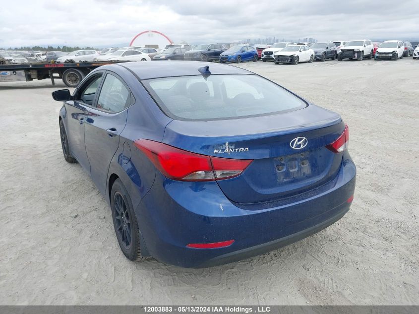 2016 Hyundai Elantra Gl VIN: 5NPDH4AE6GH767053 Lot: 12003883