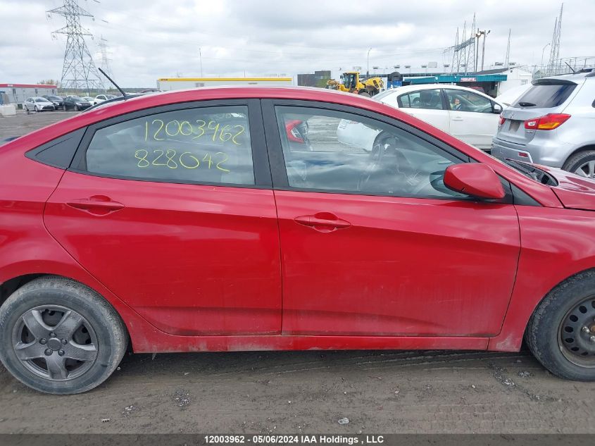2015 Hyundai Accent VIN: KMHCT4AE8FU828042 Lot: 12003962