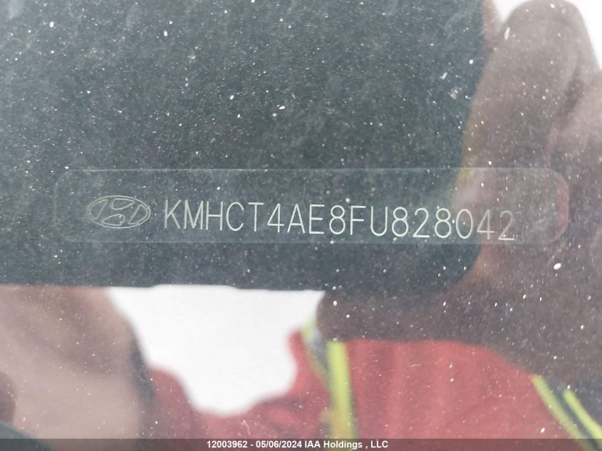 2015 Hyundai Accent VIN: KMHCT4AE8FU828042 Lot: 12003962