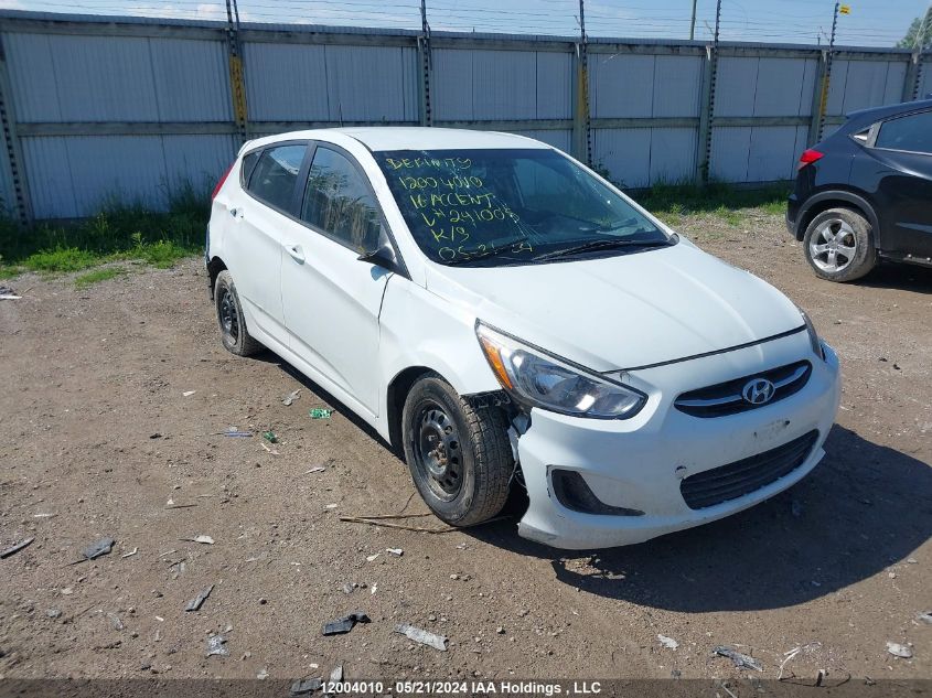 2016 Hyundai Accent Gl VIN: KMHCT5AE4GU241005 Lot: 12004010