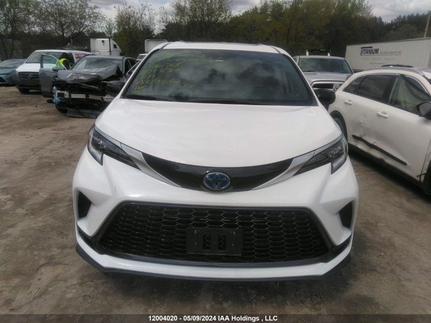 2022 Toyota Sienna Le/Xle/Xse/Limited/Platinum VIN: 5TDGRKEC8NS076718 Lot: 12004020