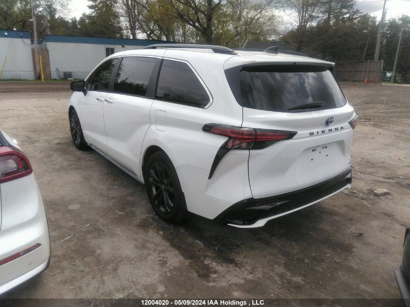 2022 Toyota Sienna Le/Xle/Xse/Limited/Platinum VIN: 5TDGRKEC8NS076718 Lot: 12004020