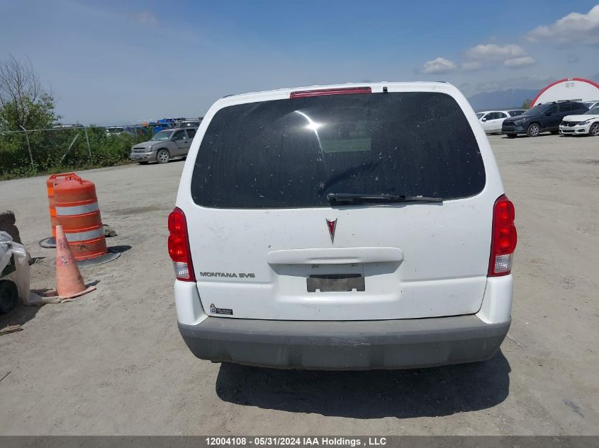 2009 Pontiac Montana Sv6 VIN: 1GMDU03199D125106 Lot: 12004108