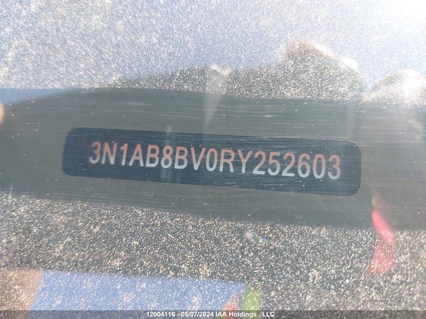2024 Nissan Sentra VIN: 3N1AB8BV0RY252603 Lot: 12004116