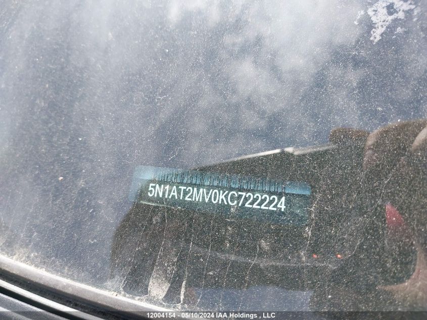 2019 Nissan Rogue VIN: 5N1AT2MV0KC722224 Lot: 12004154