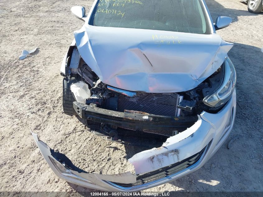 2016 Hyundai Elantra Sport Appearance VIN: KMHDH4AE5GU643986 Lot: 12004165