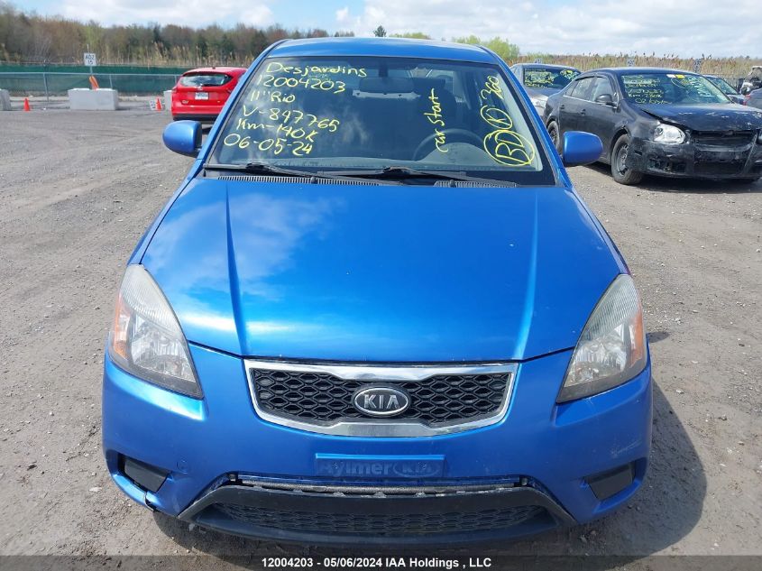 2011 Kia Rio Lx/Sx VIN: KNADH4B37B6847765 Lot: 12004203