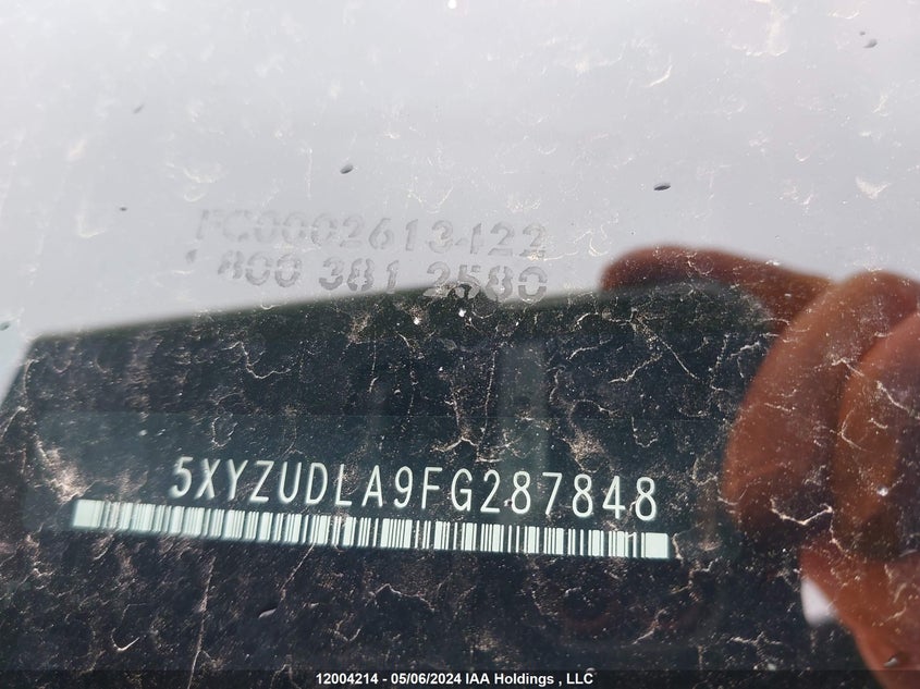 2015 Hyundai Santa Fe Sport VIN: 5XYZUDLA9FG287848 Lot: 12004214