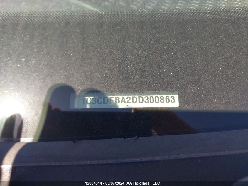 2013 Dodge Dart VIN: 1C3CDFBA2DD300863 Lot: 12004314