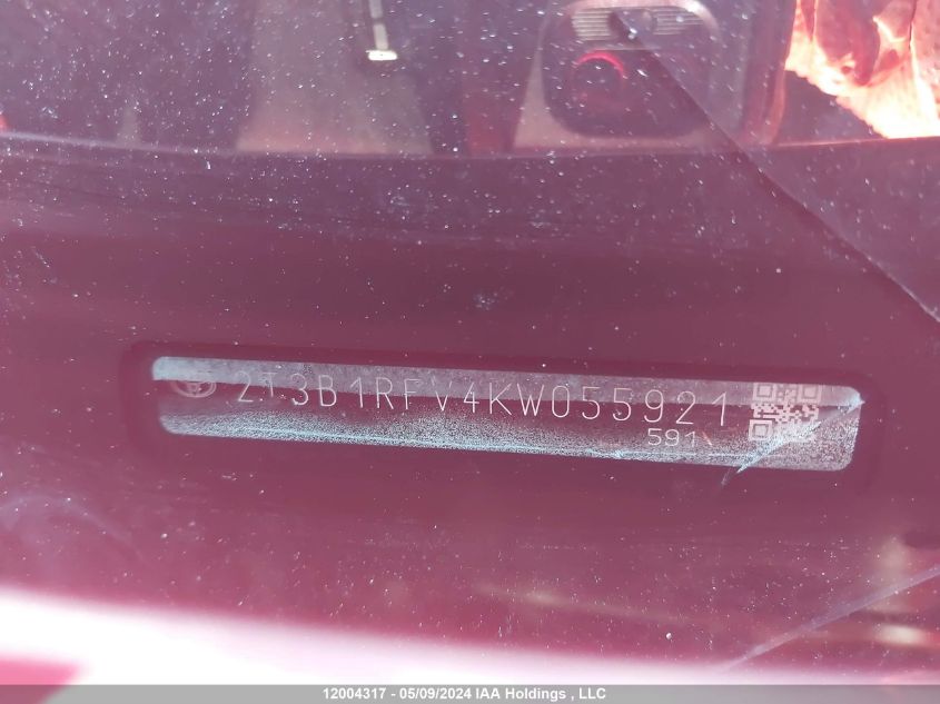 2019 Toyota Rav4 VIN: 2T3B1RFV4KW055921 Lot: 12004317