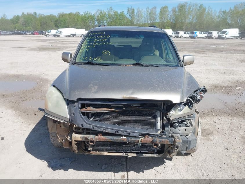 2005 Honda Pilot VIN: 2HKYF18555H000755 Lot: 12004358