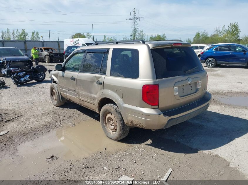 2005 Honda Pilot VIN: 2HKYF18555H000755 Lot: 12004358