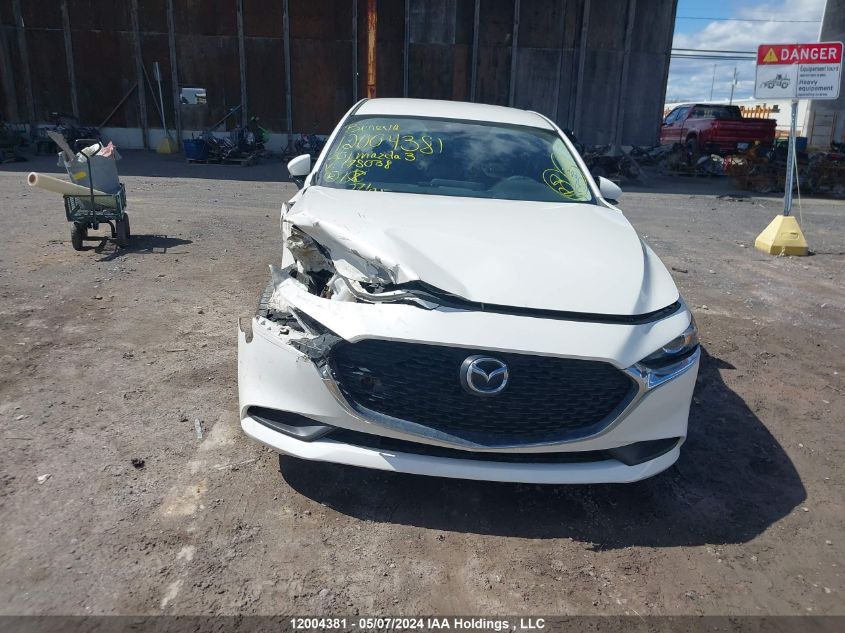 2020 Mazda Mazda3 VIN: JM1BPAB75L1175038 Lot: 12004381