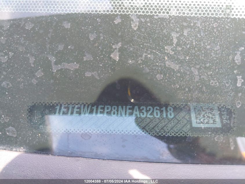 2022 Ford F-150 VIN: 1FTEW1EP8NFA32618 Lot: 12004388