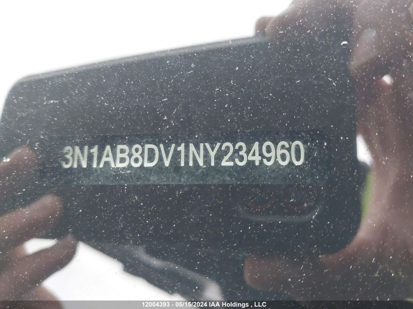 2022 Nissan Sentra VIN: 3N1AB8DV1NY234960 Lot: 12004393