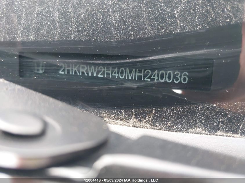 2021 Honda Cr-V VIN: 2HKRW2H40MH240036 Lot: 12004418