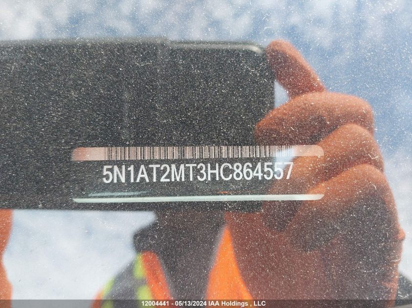 2017 Nissan Rogue VIN: 5N1AT2MT3HC864557 Lot: 12004441