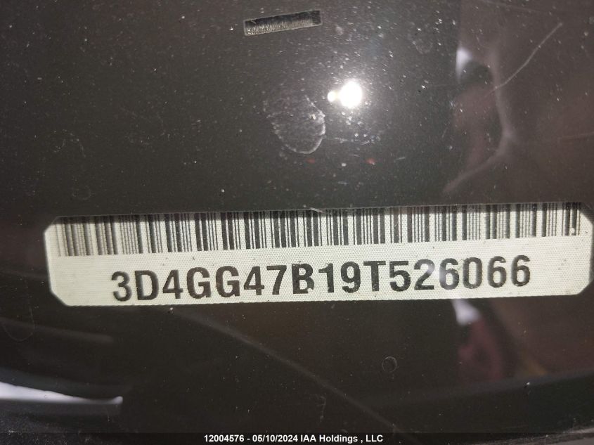 2009 Dodge Journey VIN: 3D4GG47B19T526066 Lot: 12004576