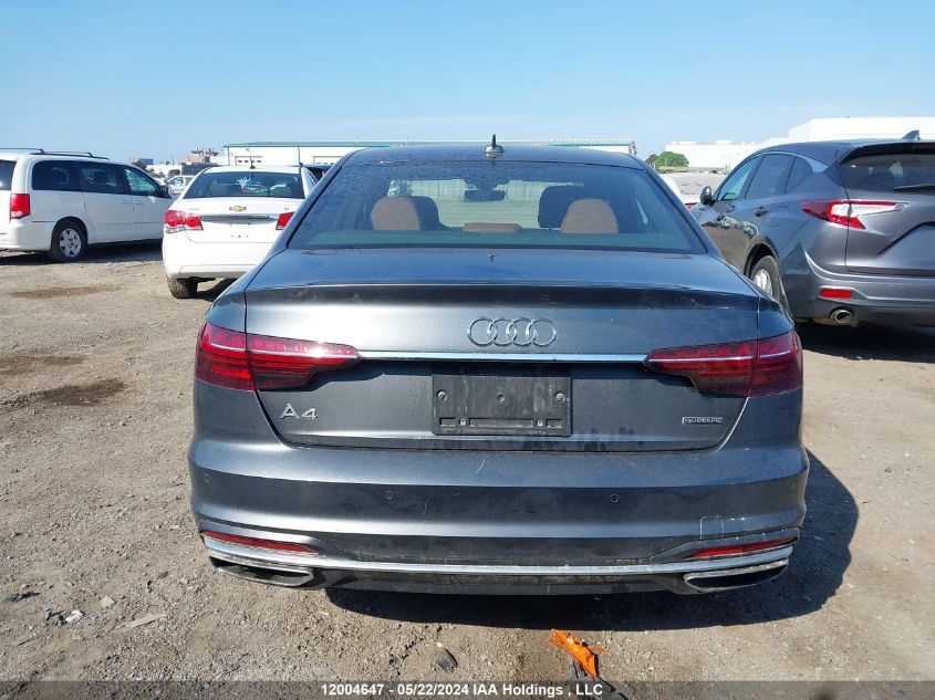 2020 Audi A4 Sedan VIN: WAUENAF42LA063555 Lot: 12004647