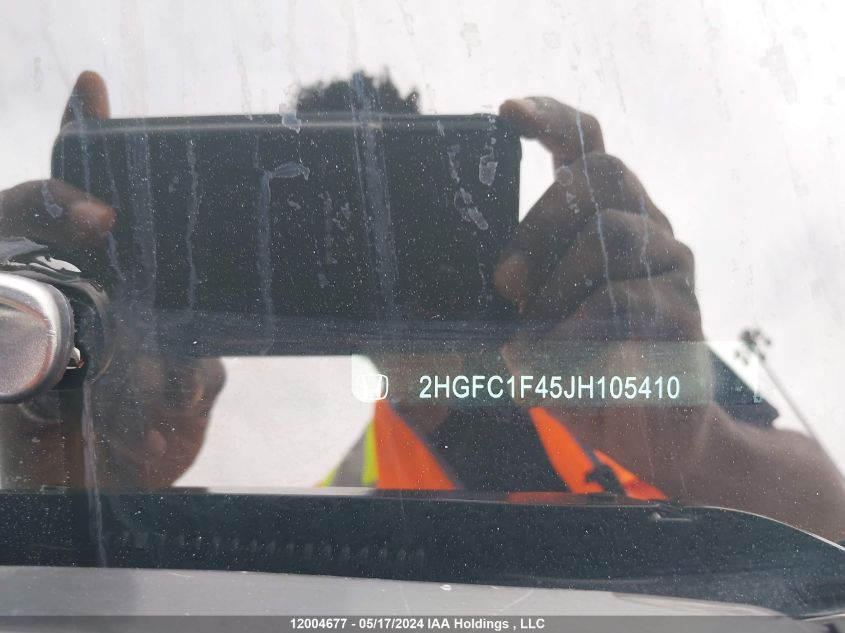 2018 Honda Civic Ex VIN: 2HGFC1F45JH105410 Lot: 12004677