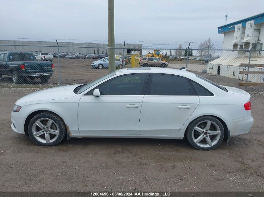2012 Audi A4 VIN: WAUHFCFL5CN009351 Lot: 12004696