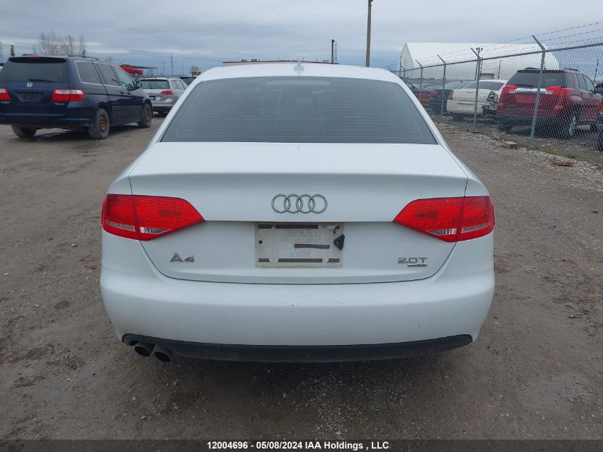 2012 Audi A4 VIN: WAUHFCFL5CN009351 Lot: 12004696