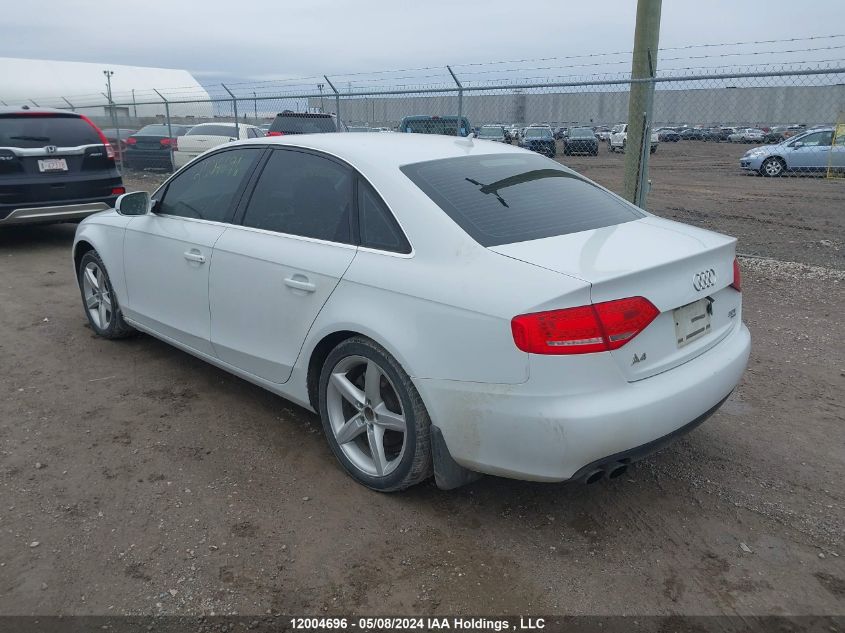 2012 Audi A4 VIN: WAUHFCFL5CN009351 Lot: 12004696