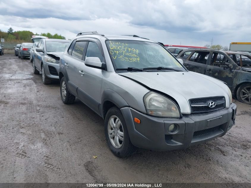 2007 Hyundai Tucson VIN: KM8JM72D67U533129 Lot: 12004799