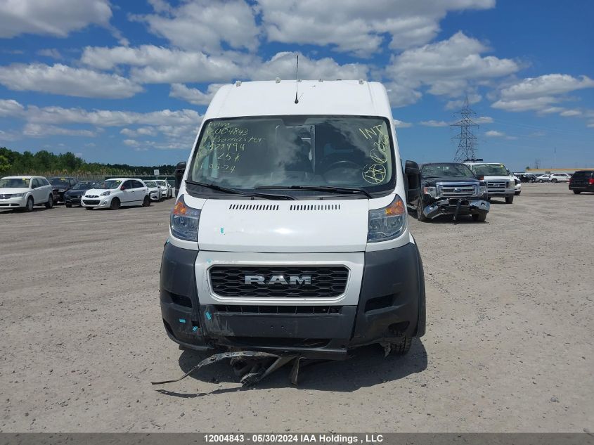 2019 Ram Promaster 3500 High Roof VIN: 3C6URVHG0KE523994 Lot: 12004843